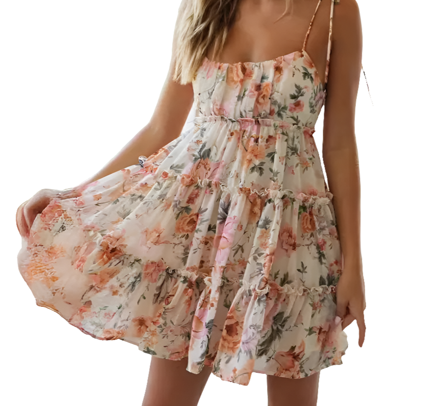 Vestido Cinta Espaguete