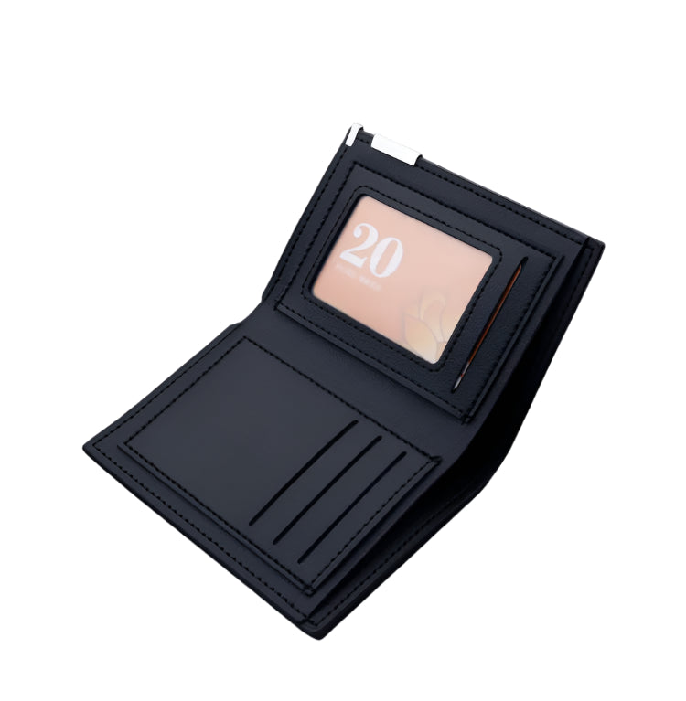 Men's Slim Synthetic Leather Wallet - Small, Card and Driver's License Holder