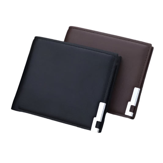 Men's Slim Synthetic Leather Wallet - Small, Card and Driver's License Holder