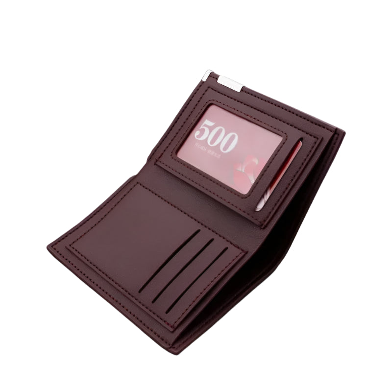 Men's Slim Synthetic Leather Wallet - Small, Card and Driver's License Holder