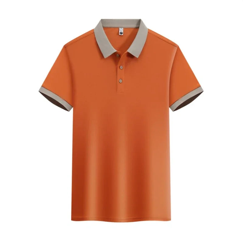 Camiseta Polo Clássica  Masculina Laranja 