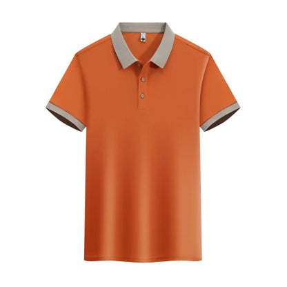 Camiseta Polo Clássica  Masculina Laranja 