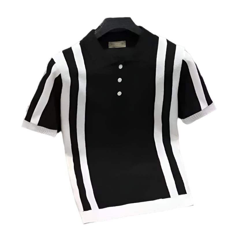 Camiseta Polo Manga Curta Masculina Preta 