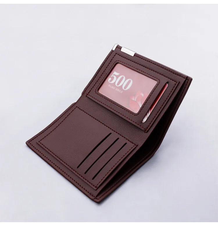 Men's Slim Synthetic Leather Wallet - Small, Card and Driver's License Holder