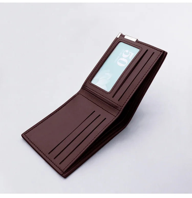 Men's Slim Synthetic Leather Wallet - Small, Card and Driver's License Holder