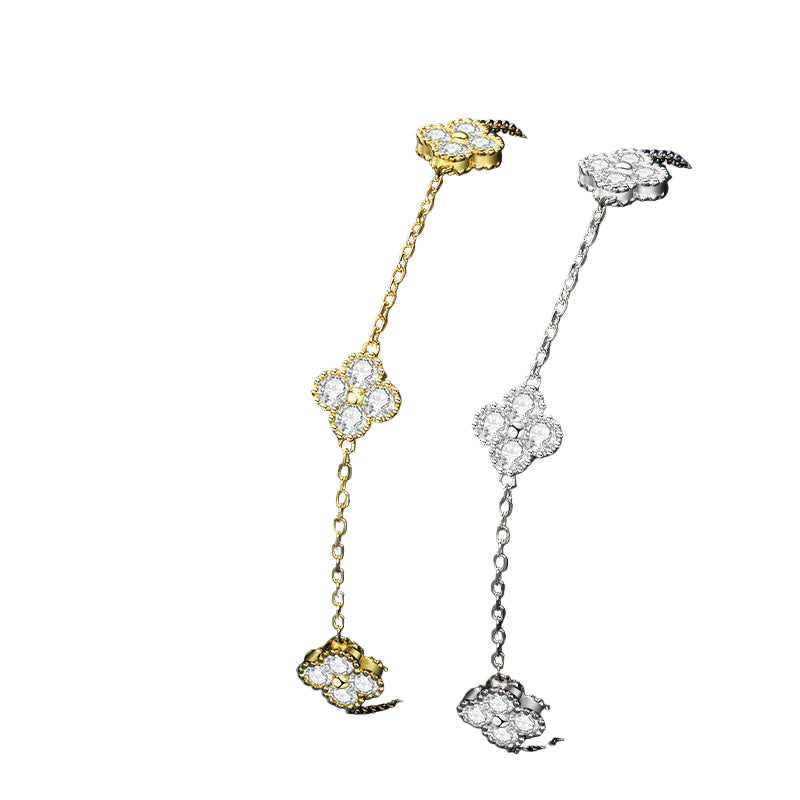 Conjunto de Joias 3 em 1: Colar, Brincos e Pulseira com Moissanita – Pedras Brasileiras