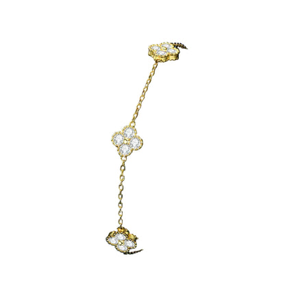 Conjunto de Joias 3 em 1: Colar, Brincos e Pulseira com Moissanita – Pedras Brasileiras