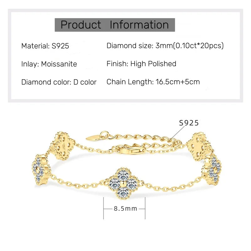 Conjunto de Joias 3 em 1: Colar, Brincos e Pulseira com Moissanita – Pedras Brasileiras