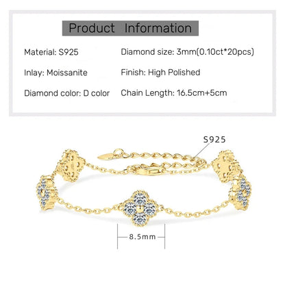 Conjunto de Joias 3 em 1: Colar, Brincos e Pulseira com Moissanita – Pedras Brasileiras