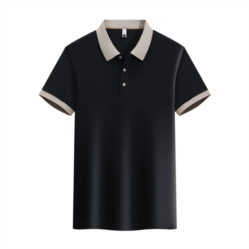 Camiseta Polo Clássica  Masculina Preta 