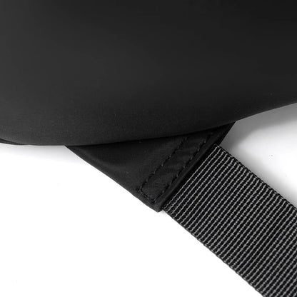 Men's black laptop backpack with a modern, minimalist design.